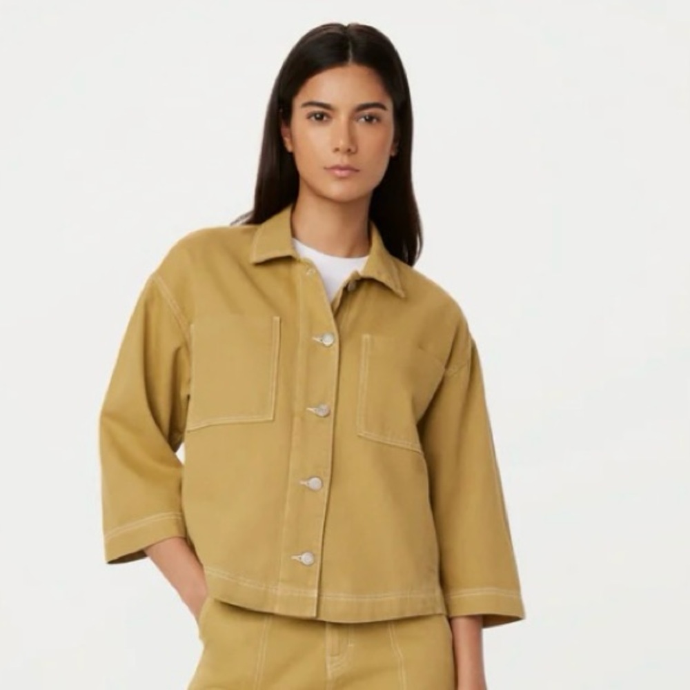 Frank & Oak Utility Overpiece Jacket in Golden Beige - XL